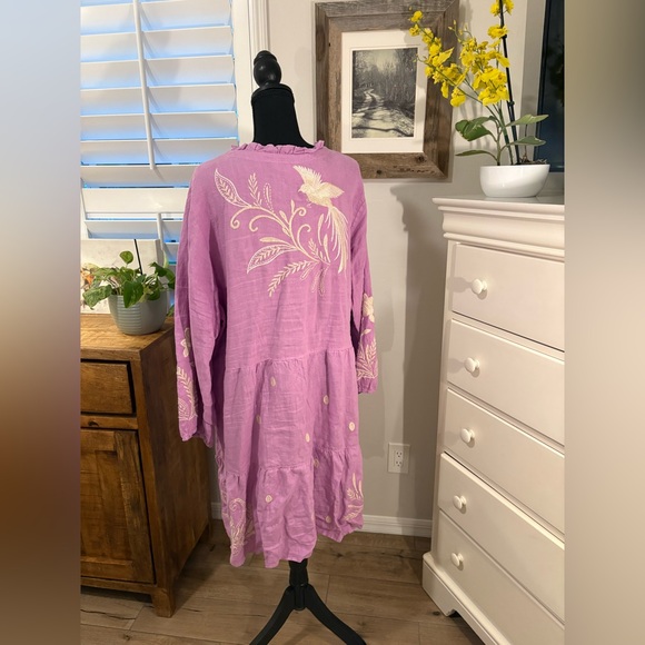 Johnny Was FRANKIE TIERED FIELD DRESS - ORCHID, XXL - Picture 3 of 10